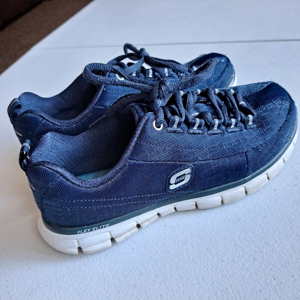 Navy Blue Skechers Elite Sneakers - Picture 1 of 7